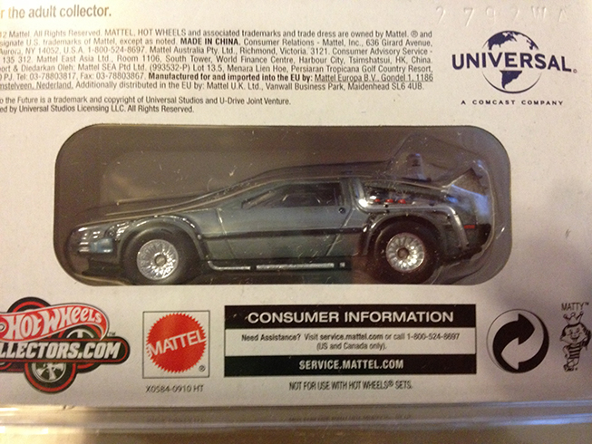 bttf hot wheels collector