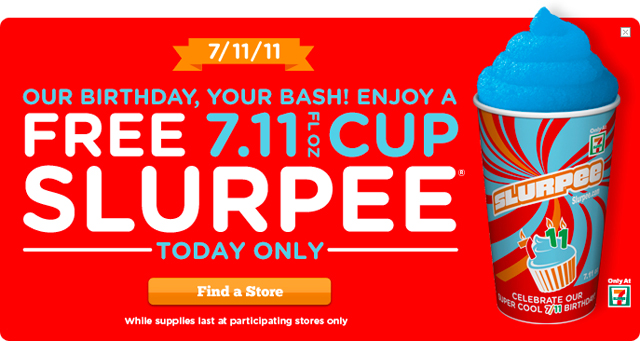 free slurpee day