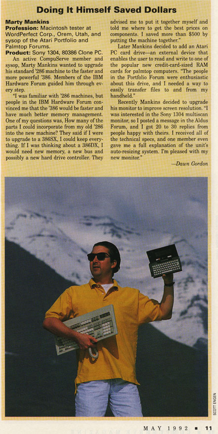 CompuServe magazine featuring me